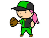 Dibujo Jugadora de béisbol pintado por 1Dcami