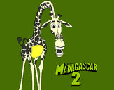 Dibujo Madagascar 2 Melman 1 pintado por charito