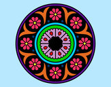 Dibujo Mandala flor pintado por flosebrog