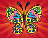 Dibujo Mandala mariposa pintado por Silvi2013