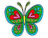 Dibujo Mandala mariposa pintado por VALAND  