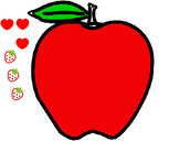 Dibujo manzana pintado por PrincesaGM