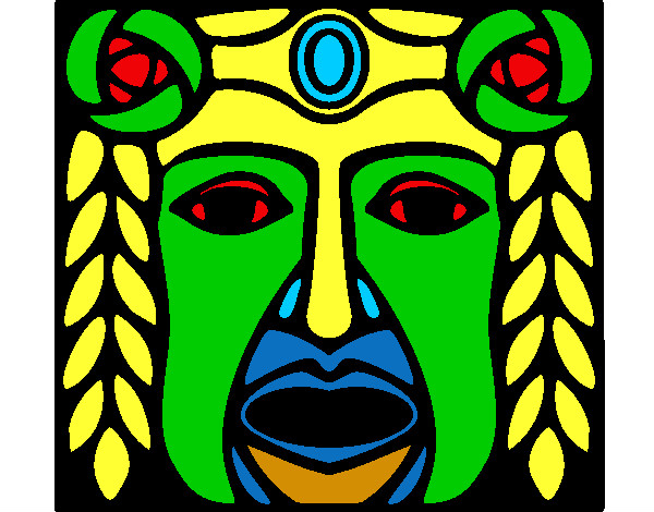 Dibujo Máscara Maya pintado por juan123456