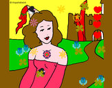 Dibujo Princesa y castillo pintado por lupezap