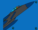Dibujo Avión de caza pintado por r_12