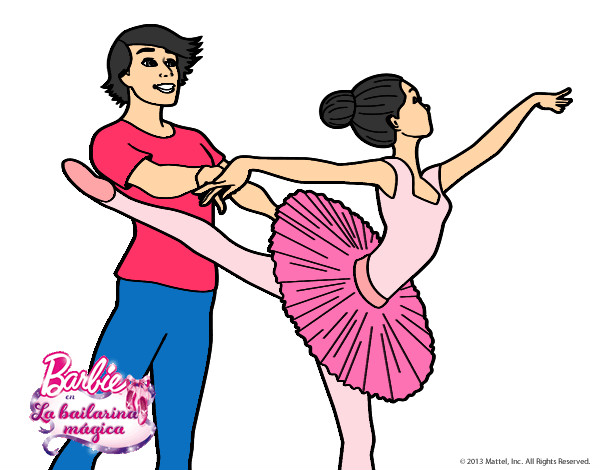 Dibujo Barbie bailando ballet pintado por Miri2