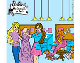 Dibujo Barbie con la dependienta pintado por keyla_diaz