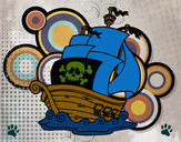 Dibujo Barco de piratas pintado por r_12