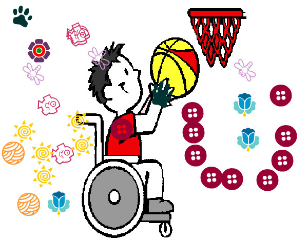 Dibujo Básquet en silla de ruedas pintado por agusbi
