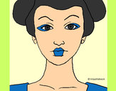 Dibujo Cara de geisha pintado por irene001