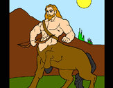 Dibujo Centauro con arco pintado por lobo-turro