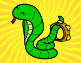 Dibujo Cobra con pandereta pintado por mariavc27