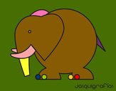 Dibujo Elefante grande pintado por jakelinee
