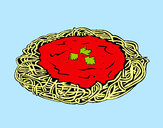 Dibujo Espaguetis con queso pintado por tetenegro
