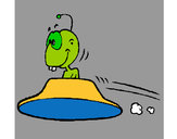 Dibujo Extraterrestre volando pintado por abraham5