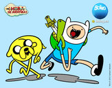 Dibujo Finn y Jake pintado por agustin400