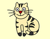 Dibujo Gato simpático pintado por charito