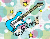Dibujo Guitarra y estrellas pintado por Natalia0