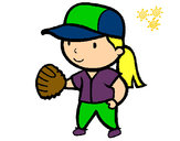 Dibujo Jugadora de béisbol pintado por felmo
