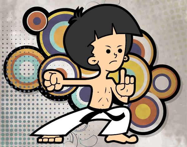 Dibujo Luchador de kung-fu pintado por lobo-turro