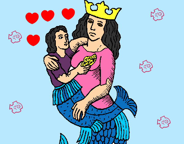 Dibujo Madre sirena pintado por Miri2