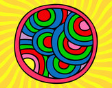 Dibujo Mandala circular pintado por latatita