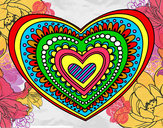 Dibujo Mandala corazón pintado por mariavc27