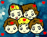 Dibujo One Direction 2 pintado por puchina