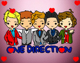 Dibujo One direction pintado por jetzabel 