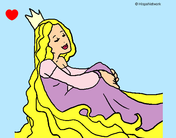 Dibujo Princesa relajada pintado por FIOREE