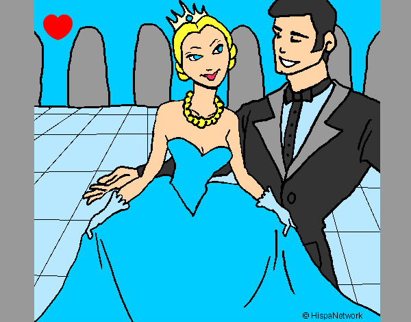 Dibujo Princesa y príncipe en el baile pintado por FIOREE