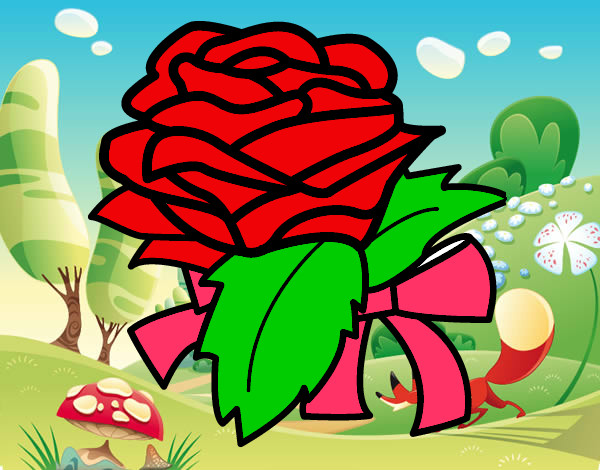 Dibujo Rosa, flor pintado por camigris