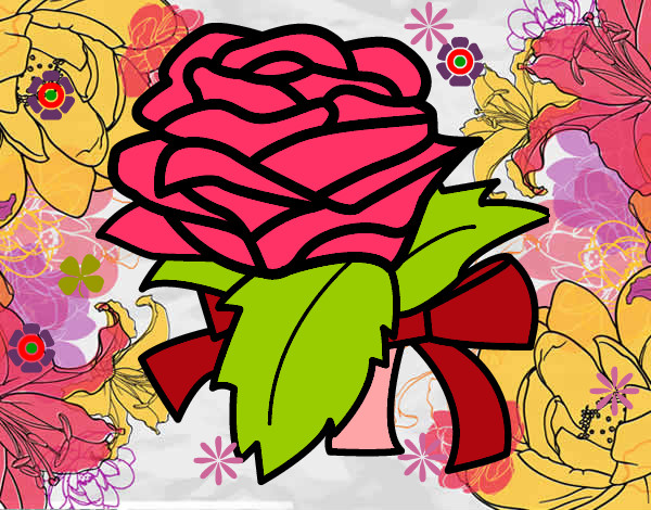 Dibujo Rosa, flor pintado por kittykatty