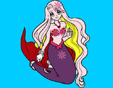 Dibujo Sirenita pintado por lupezap