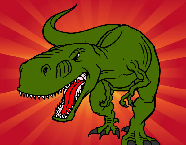 Dibujo Tiranosaurio Rex enfadado pintado por lobo-turro