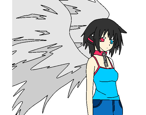 Dibujo de Ángel con grandes alas 1 pintado por Anime-chan en  el  día 09-05-13 a las 08:14:27. Imprime, pinta o colorea tus propios dibujos!