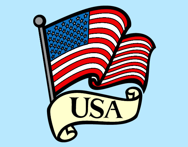 Dibujo Bandera de los Estados Unidos pintado por Deelfi