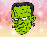 Dibujo Cara de Frankenstein pintado por aaroni