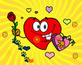 Dibujo Corazón con caja de bombones pintado por mariaayub