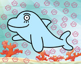 Dibujo Delfín alegre pintado por wuilkary