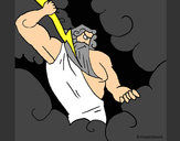 Dibujo Dios Zeus pintado por charito