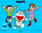Dibujo Doraemon y amigos pintado por james10