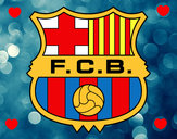Dibujo Escudo del F.C. Barcelona pintado por mariavela