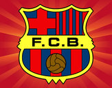 Dibujo Escudo del F.C. Barcelona pintado por Rodolfito
