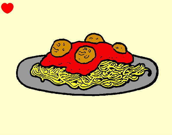 Dibujo Espaguetis con carne pintado por FIOREE