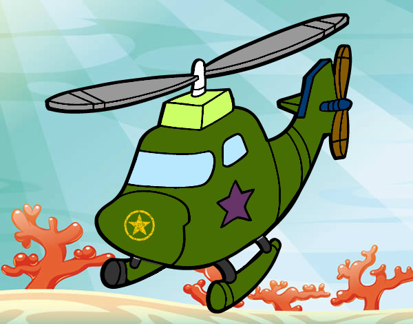 Dibujo Helicóptero con una estrella pintado por jngjsdjhsj