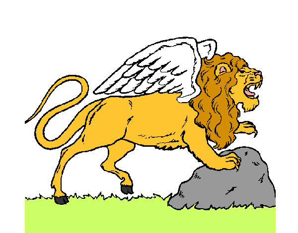Dibujo León alado pintado por naiaraleo
