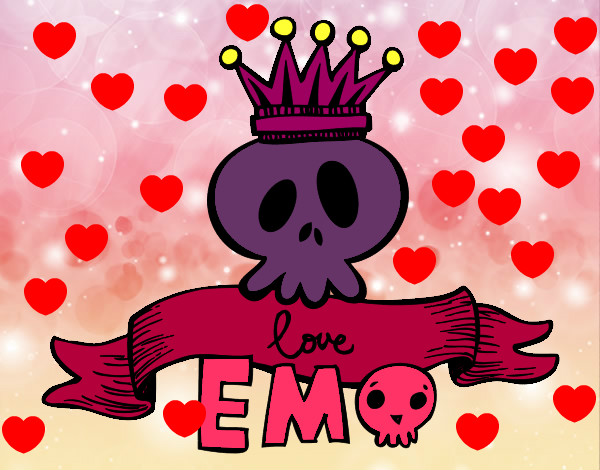 Dibujo Love Emo pintado por camigris
