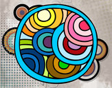 Dibujo Mandala circular pintado por izan4