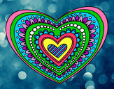 Dibujo Mandala corazón pintado por PalomaAnai